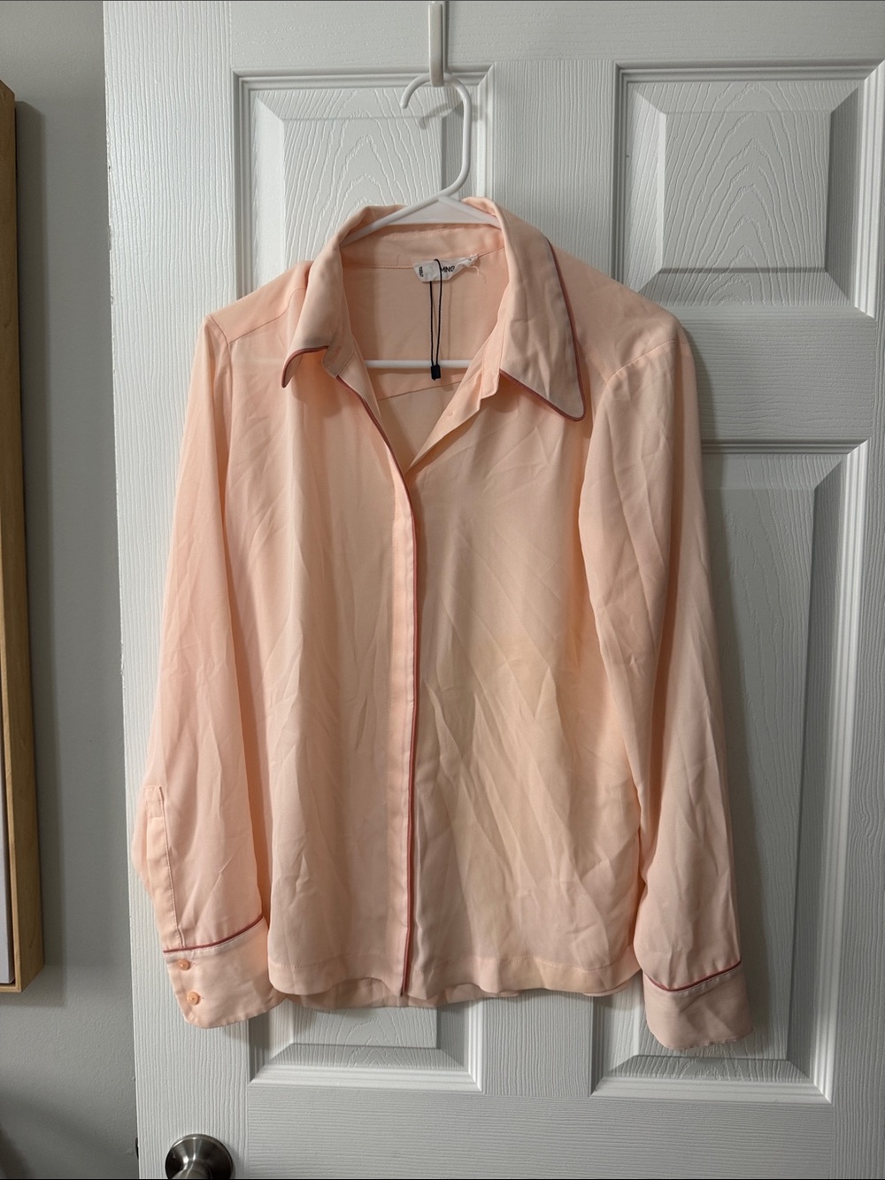 MNG BASICS Peach Long-Sleeve Button-Down Shirt